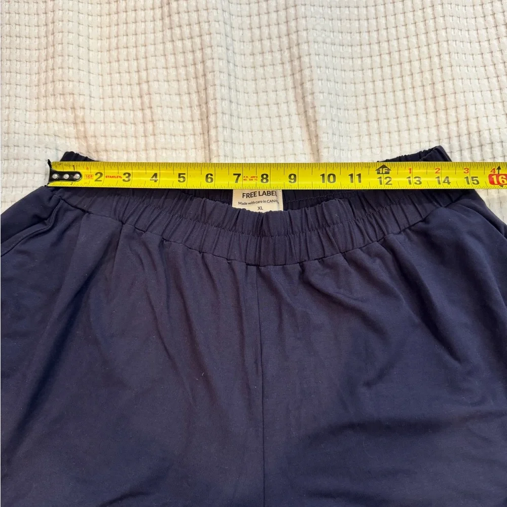 EUC Rai Crop Wide-Leg Pants double as a midi skirt XL navy blue purple - Picture 4 of 11